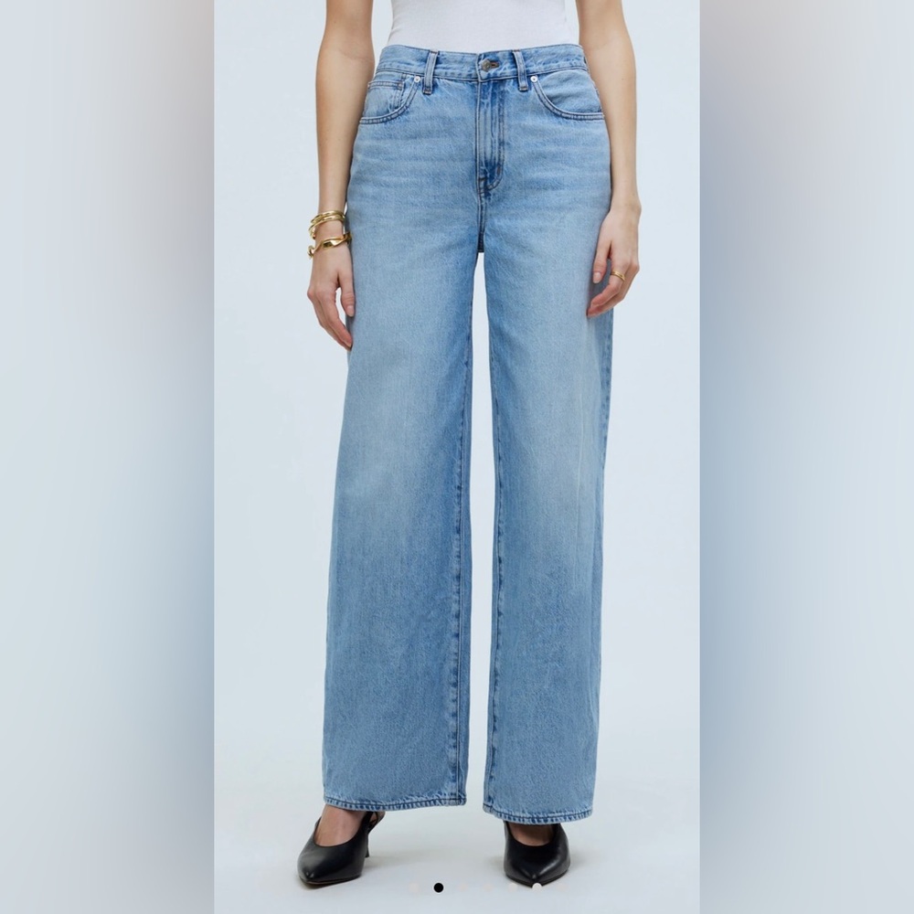 Madewell High Rise Curvy Super wide Leg Jeans Ahern Wash: Airy Denim Edition 29